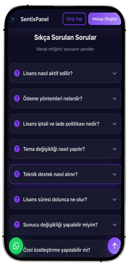 SentixPanel Mobile